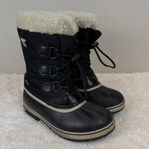 Youth Sorel Yoot Pac nylon waterproof black boots-4